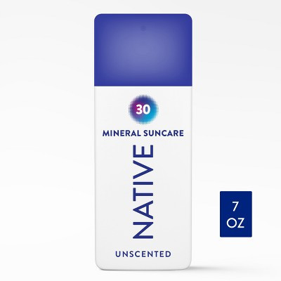 Native Mineral Sunscreen Spray - Unscented - SPF 30 - 7 fl oz: Whole Body Sun Protection, Zinc Oxide, Body Sunscreen | Target