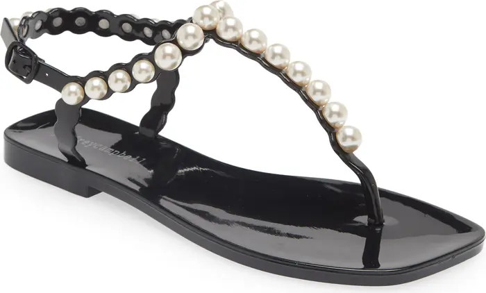 Pearlesque Imitation Pearl Ankle Strap Sandal (Women) | Nordstrom