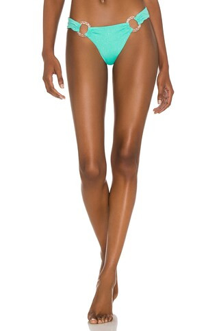 Beach Bunny Nadia Glitter Skimpy Bikini Bottom in Seafoam from Revolve.com | Revolve Clothing (Global)