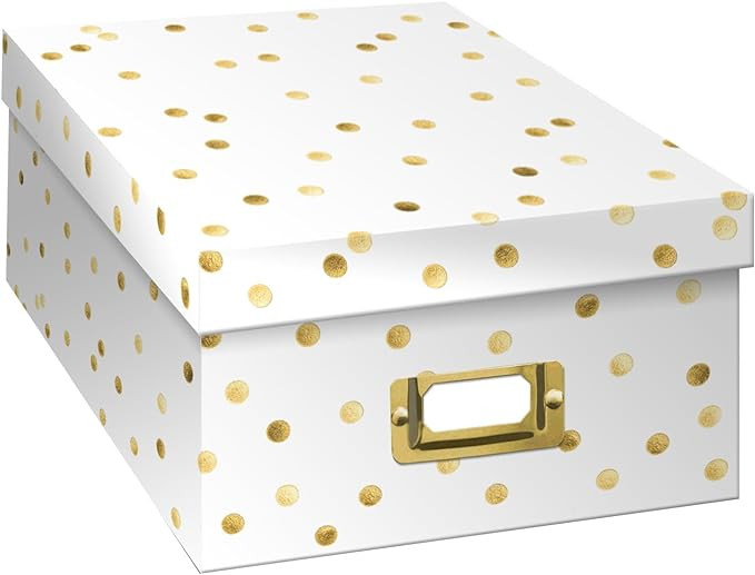 Pioneer Photo Albums B-1G Golden Dots Photo Box, Gold | Amazon (US)
