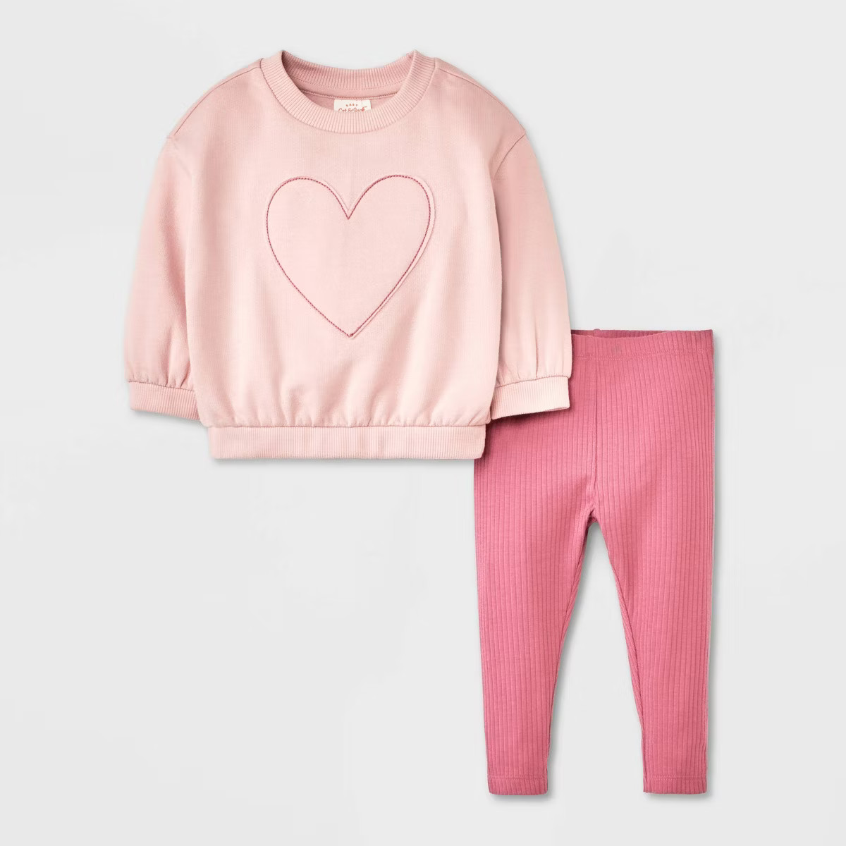 Baby Girls' 2pc Fleece Sweatshirt & Jogger Pants Set - Cat & Jack™ | Target