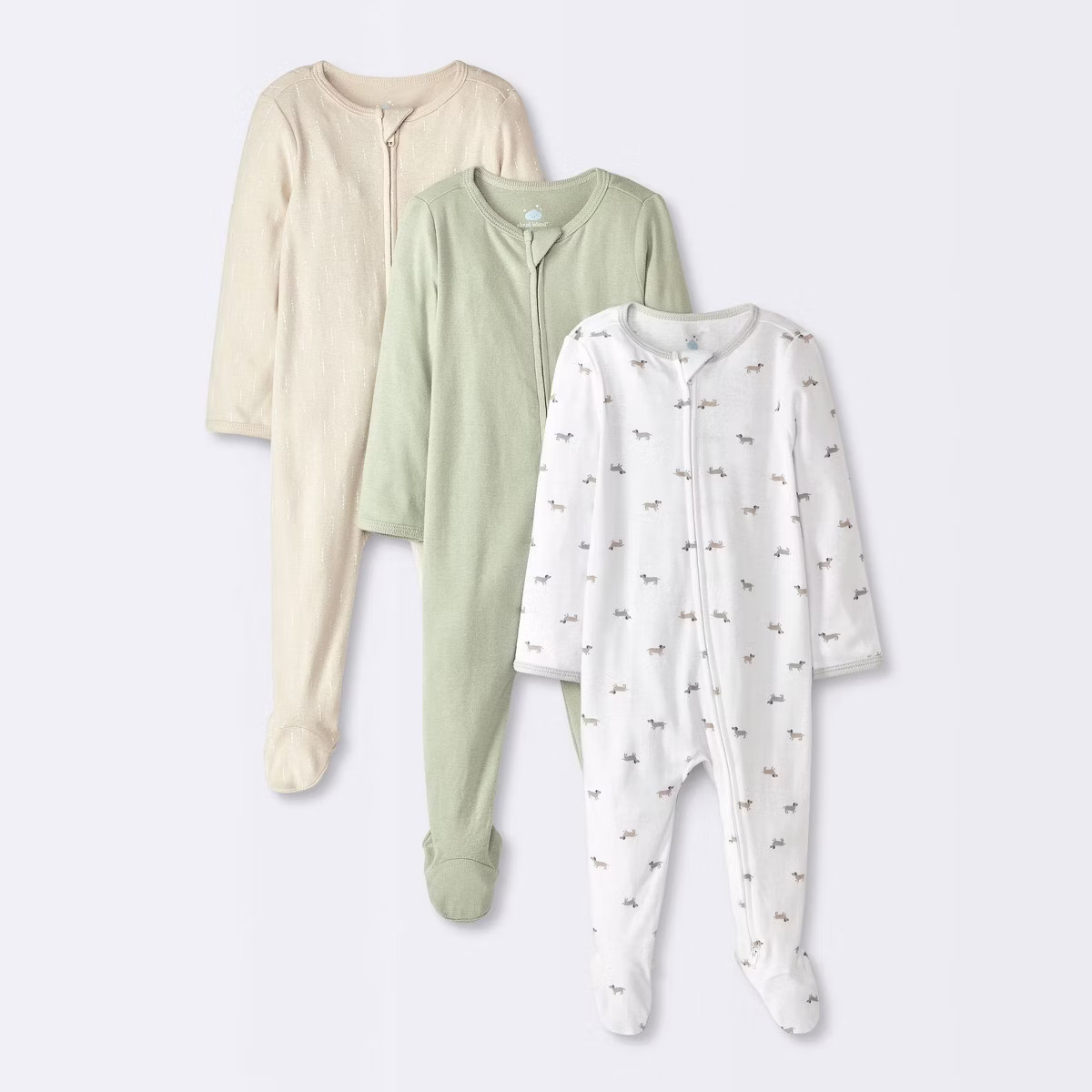 Baby 3pk Weiner Dogs Cotton Sleep N' Play - Cloud Island™ | Target