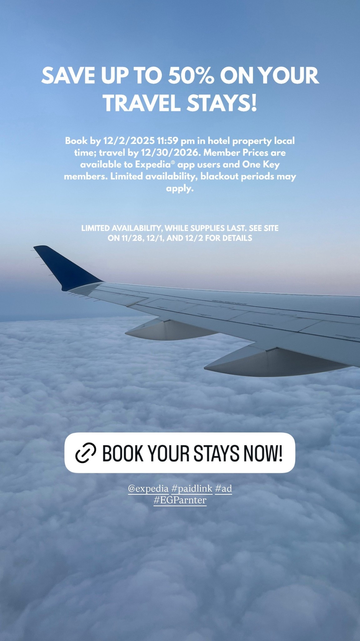 #EGPartner Booking travel can be expensive but I’m taking advantage of Expedia’s deals! @expedia #ad #paidlink   Book by 12/2/2025 11:59 pm in hotel property local time; travel by 12/30/2026. Member Prices are available to Expedia® app users and One Key members. Limited availability, blackout periods may apply.