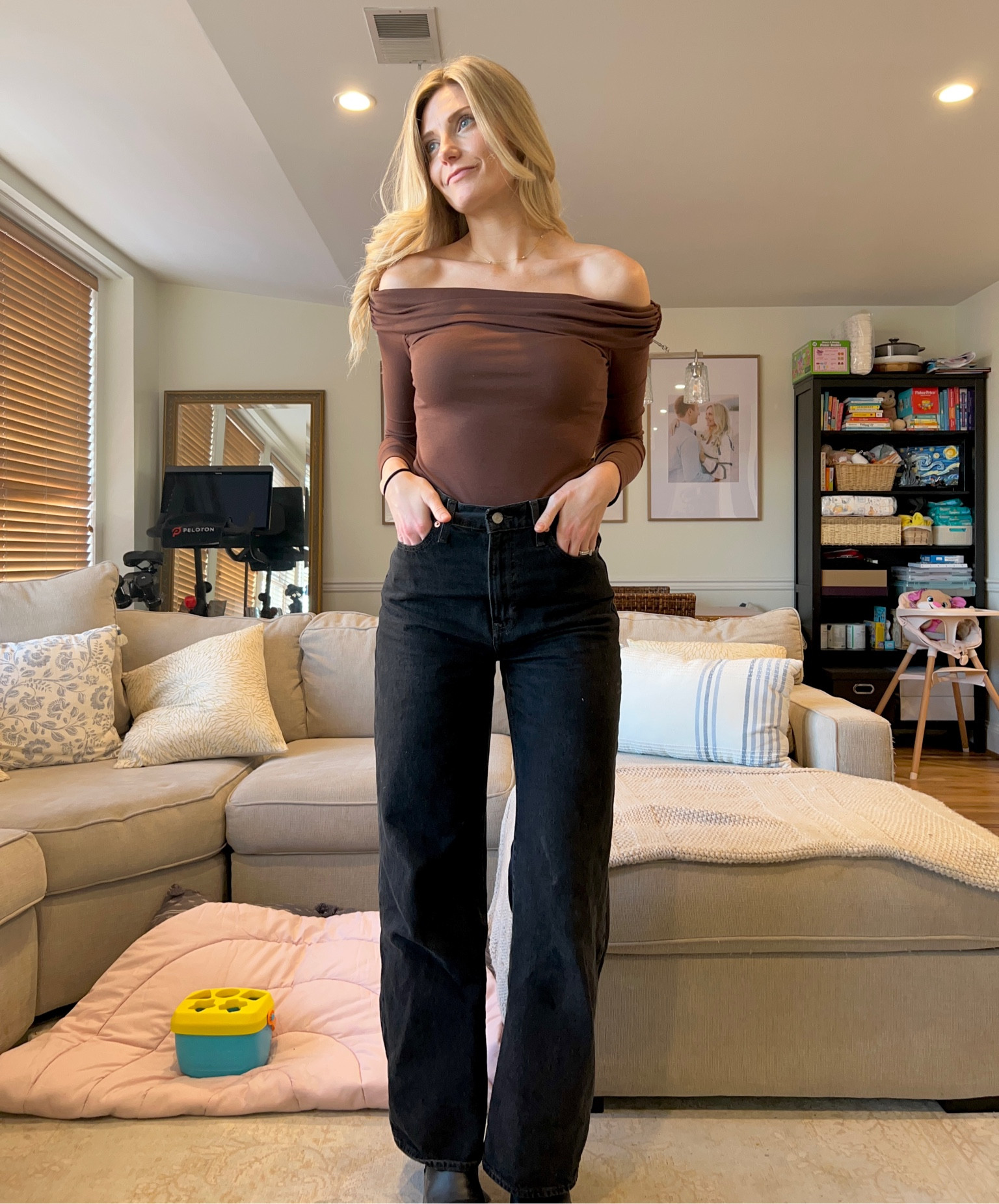Just got back from brunch with my family and wanted to share this cute-comfy yet put together outfit! Loving these Levi’s wide leg pants 👖 and this off the shoulder top is from Amazon! 

#LTKfindsunder50 #LTKMostLoved #LTKstyletip