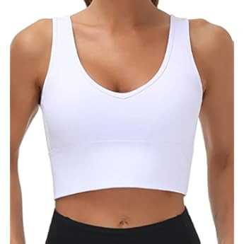 Women’s Longline Sports Bra Wirefree Padded Medium Support Yoga Bras Gym Running Workout Tank T... | Amazon (US)