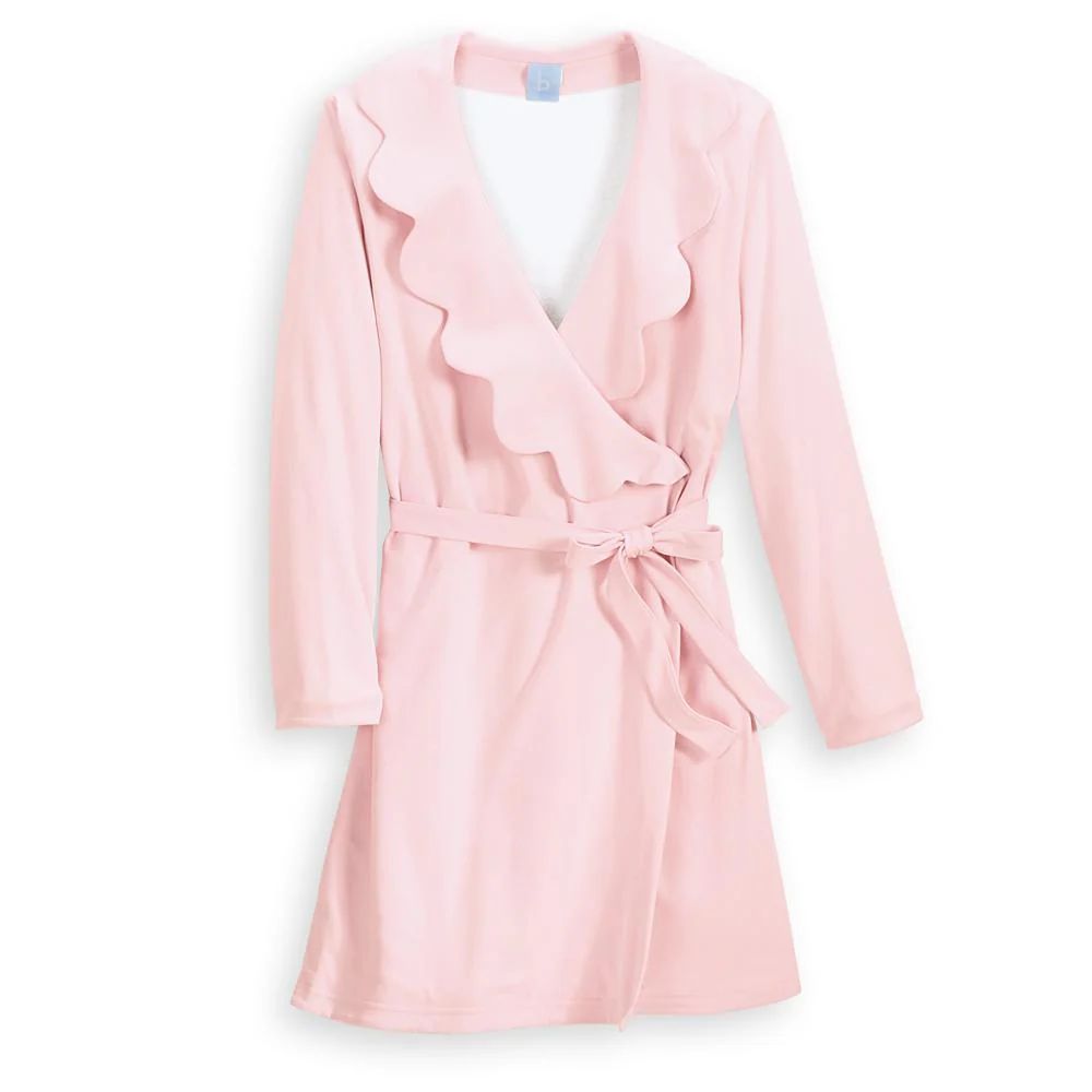 Women's Pima Scalloped Robe with Terry Lining | bella bliss 