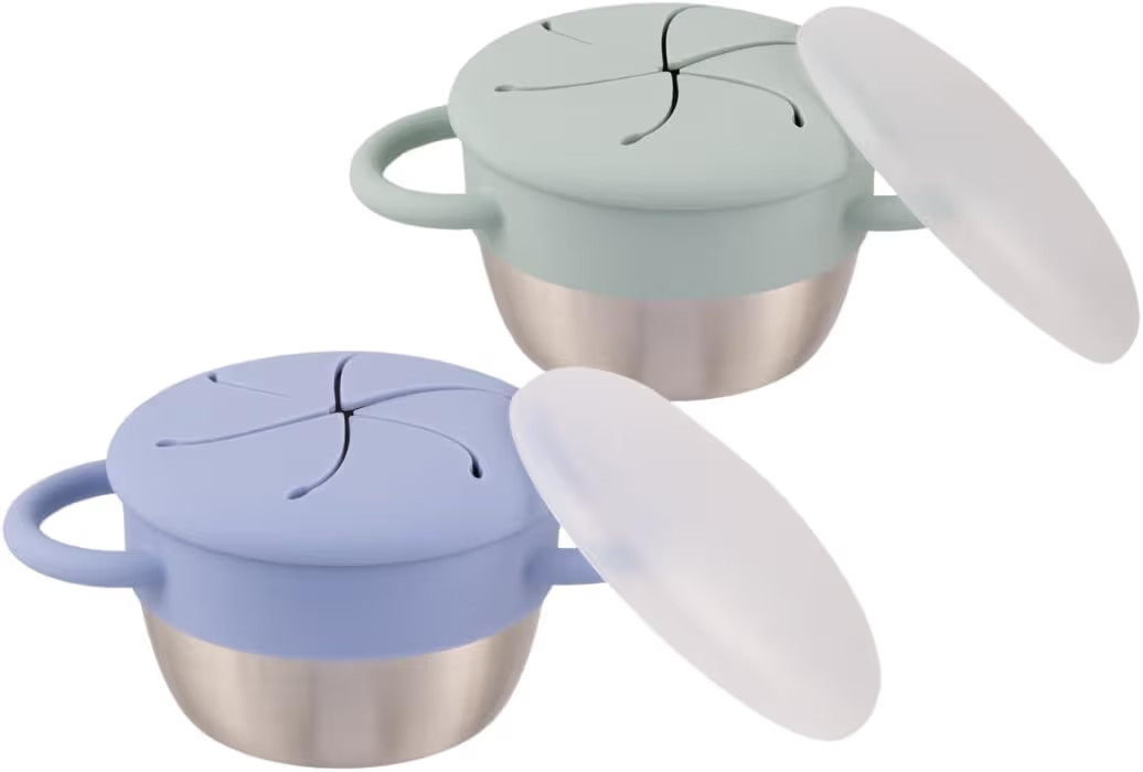 Elk and Friends Stainless Steel Snack Cups | Removable Silicone Food Catcher and Travel Lid | Spi... | Amazon (US)