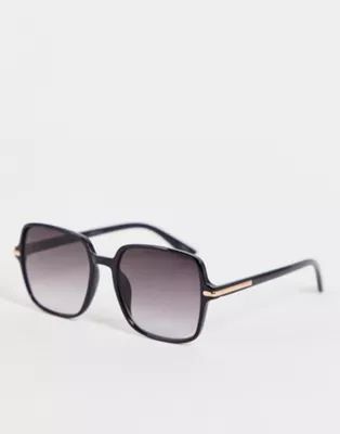 Vero Moda - Lunettes de soleil carrées oversize - Noir  | ASOS | ASOS (Global)