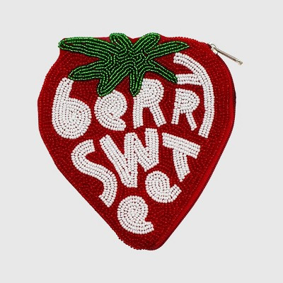La Chic Designs Berry Sweet Beaded Coin Pouch | Target