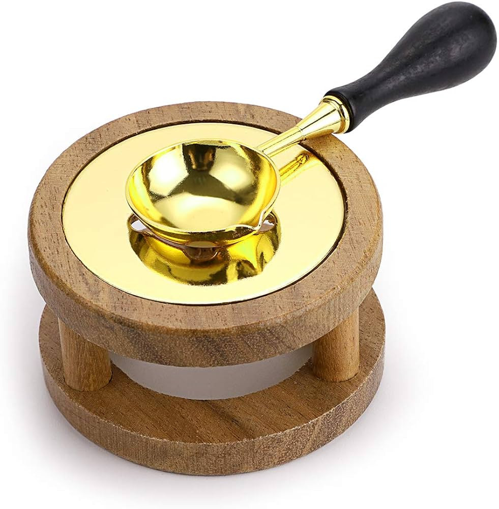 OwnMy Wax Seal Kit, Wood Wax Seal Warmer, Wax Seal Melting Furnace Tool with Melting Spoon for Wa... | Amazon (US)