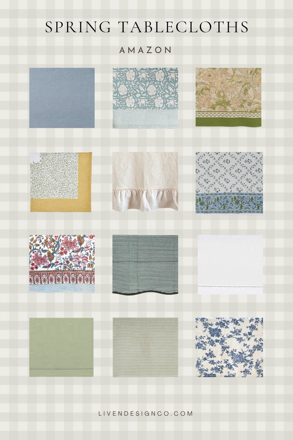 Amazon spring tablecloths. Tablescape. Table setting. Linen tablecloth. Block print floral tablecloth. Striped tablecloth. Ruffle tablecloth

#LTKHome #LTKSaleAlert #LTKSeasonal