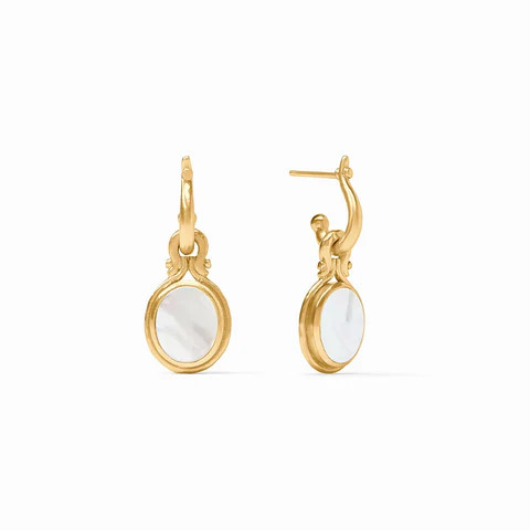 Saratoga Pearl Hoop & Charm Earring | Julie Vos