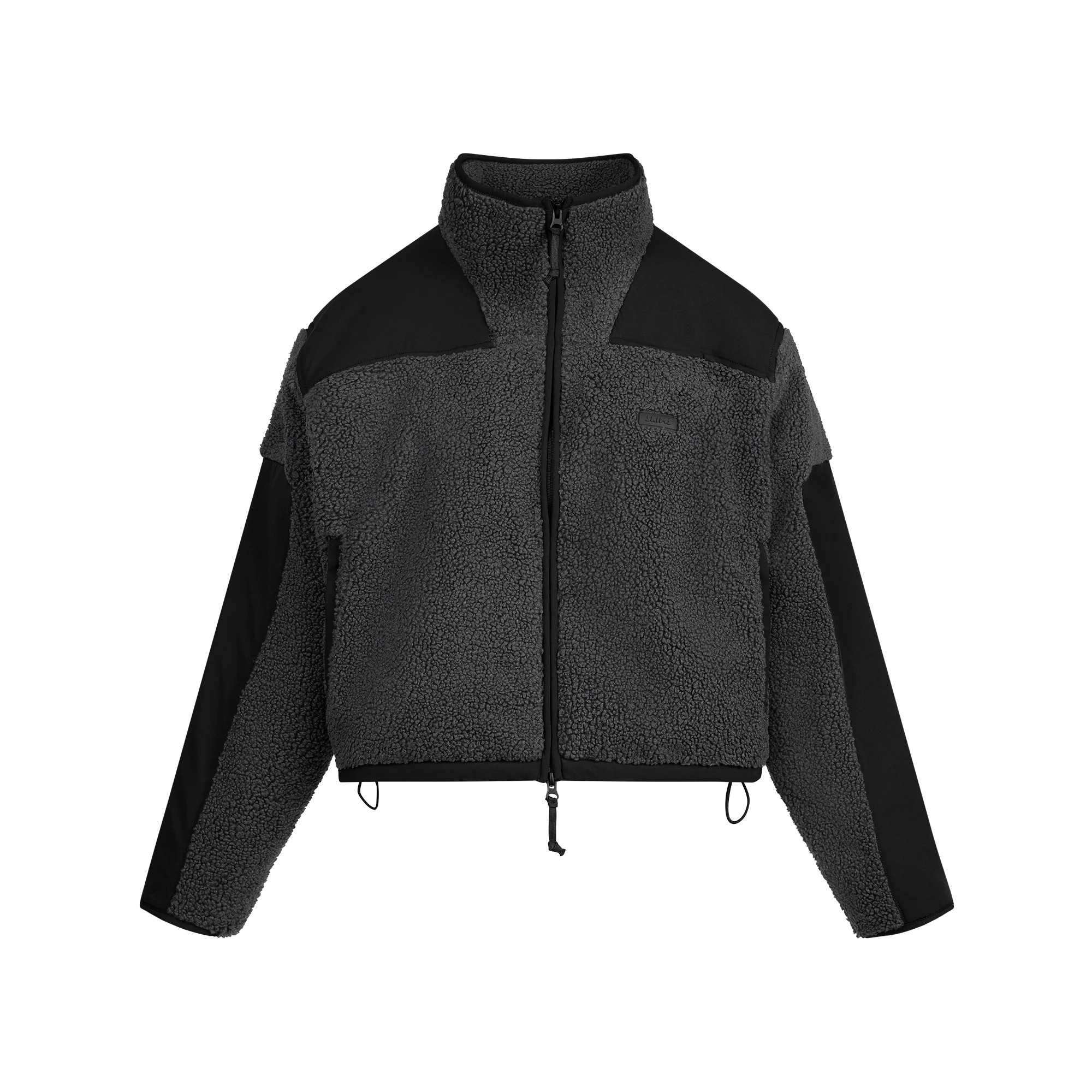 TEDDY BOXY ZIP UP JACKET | ASH | SKIMS (US)