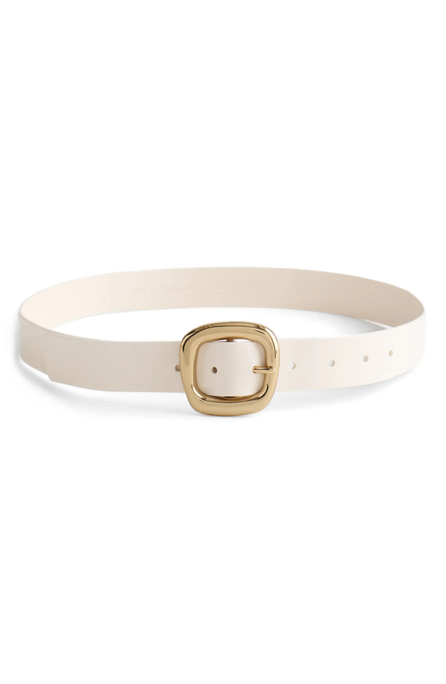 Madewell Puffy Buckle Leather Belt | Nordstrom | Nordstrom
