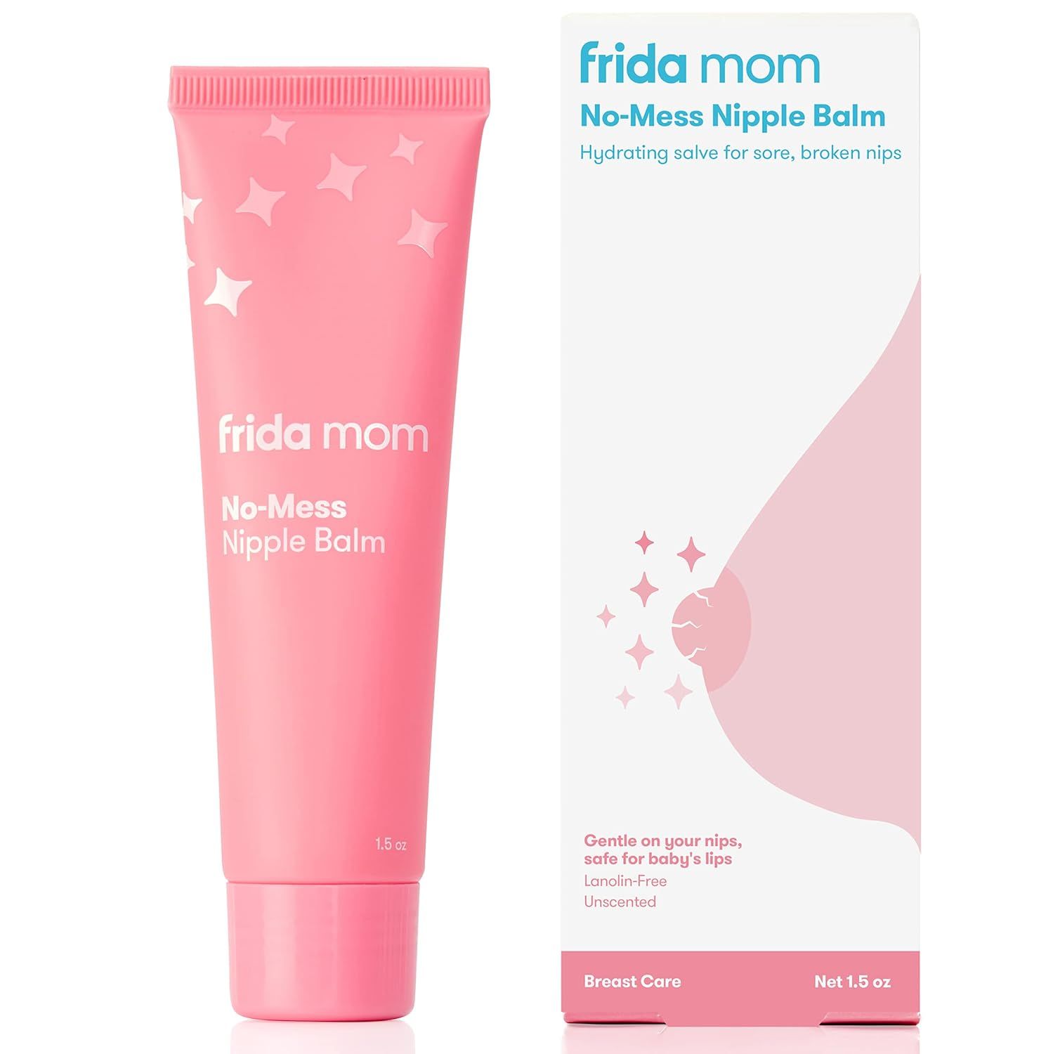 Frida Mom No-Mess Nipple Cream | No-Mess Nipple Balm to Seal in Moisture to Help Hydrate | Gentle... | Amazon (US)