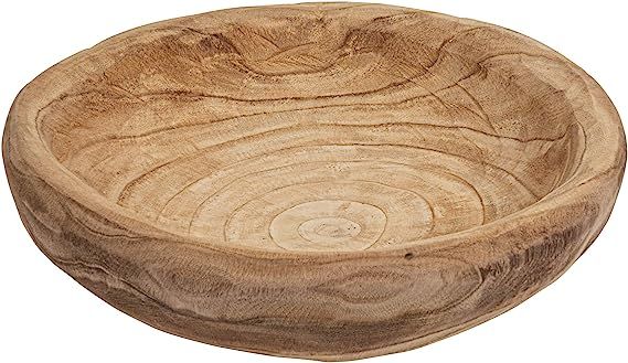 Creative Co-op DA5751 Handmade Decorative Paulownia Wood Bowl, Natural,19 liters | Amazon (US)
