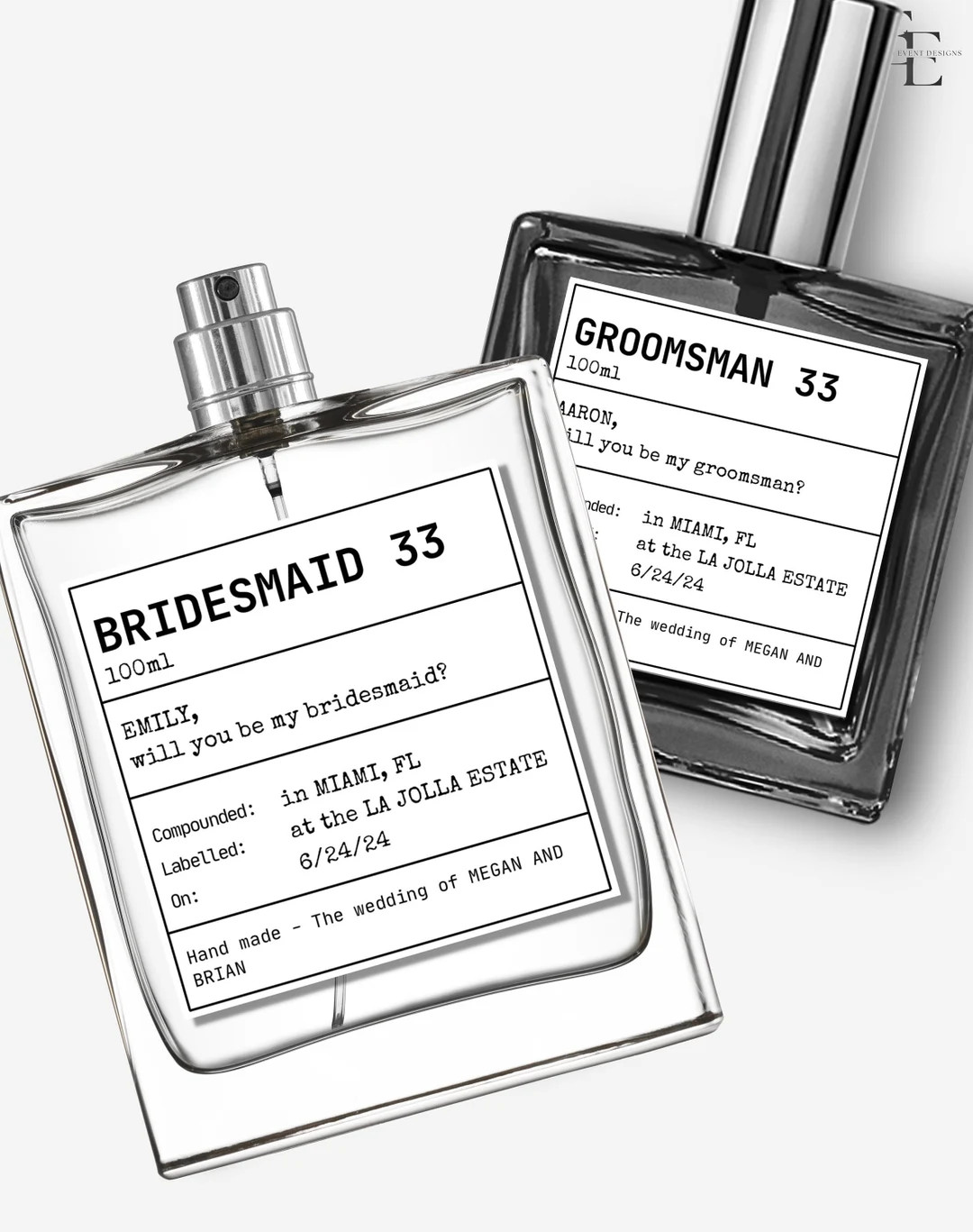 Bridesmaid Proposal Perfume Bottle Labels Groomsmen Proposal - Etsy | Etsy (US)