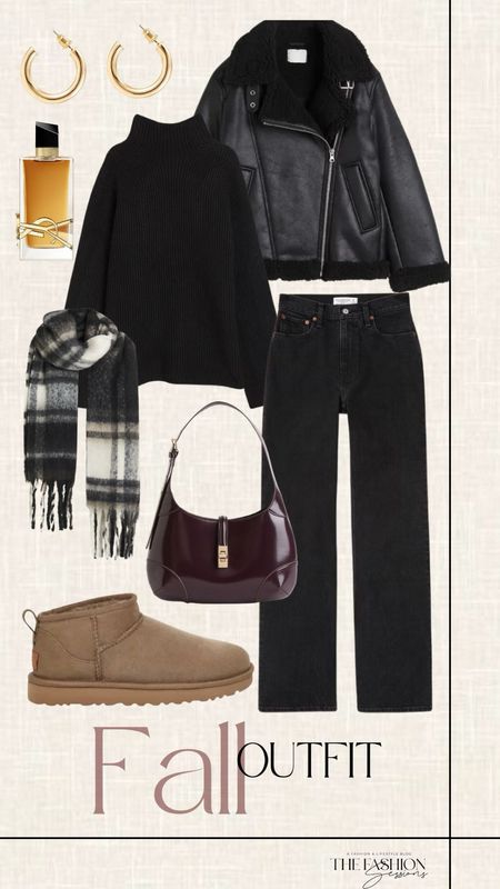 Fall Outfit | Ugg Outfit | Black Fur Lined Jacket | Black Sweater | Black Jeans |

#LTKHoliday #LTKSeasonal #LTKstyletip