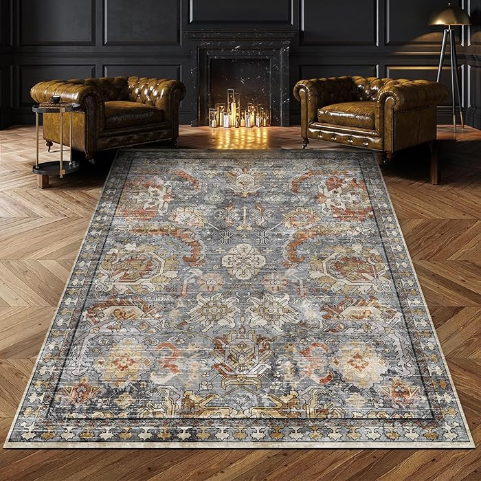 RUGSURE Washable Area Rugs - Perfect for Living Room, Bedroom, Kids Room, Nursery - Stain & Water... | Amazon (US)