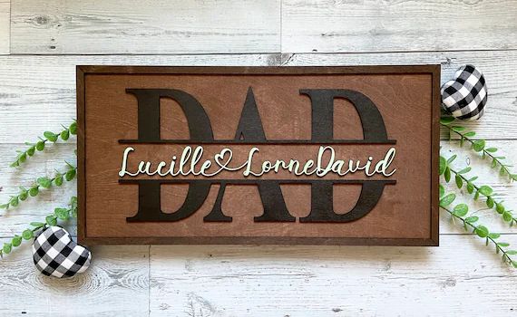 Personalized Father's Day Gift With Childrens Names/ | Etsy | Etsy (US)