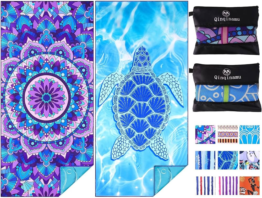 2 Pack Microfiber Oversized Lightweight Beach Towel 71"x32" XL Extra Large Thin Sand Free Towels ... | Amazon (CA)