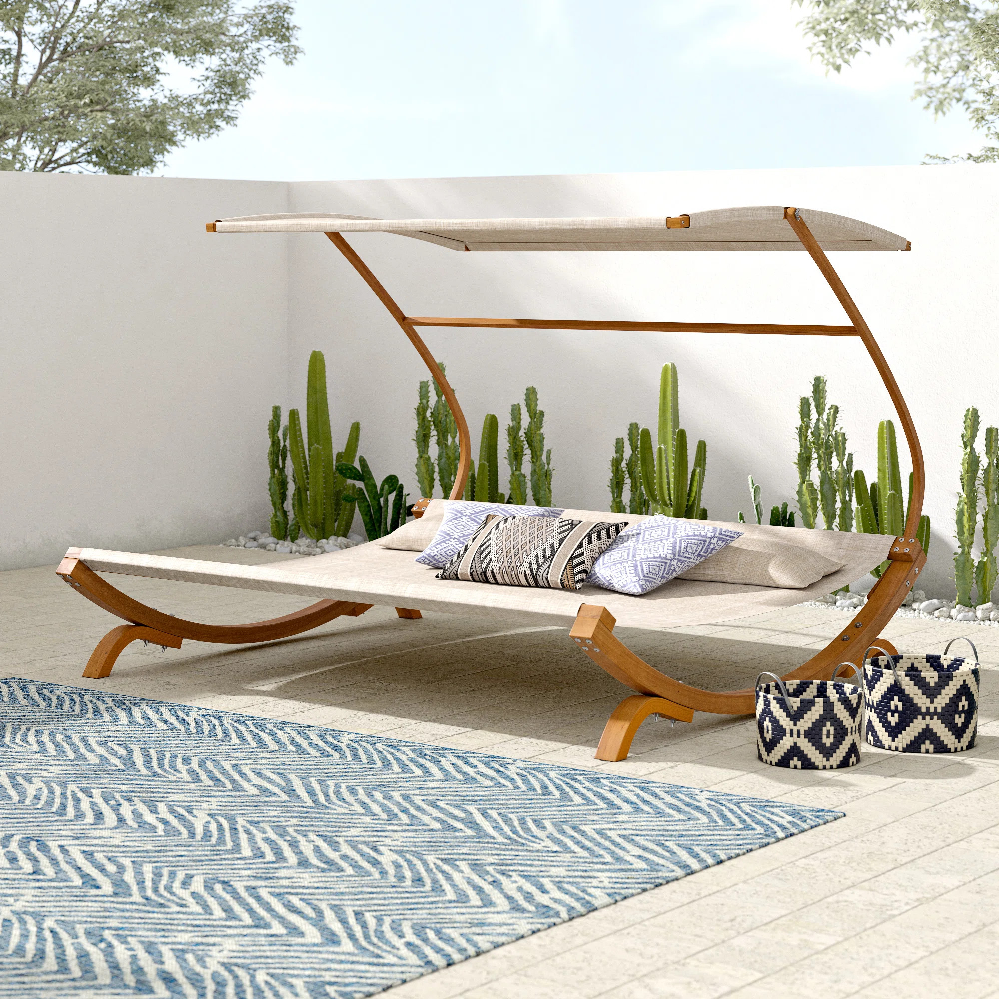 Decambra 81.5'' Sling Outdoor Patio Daybed | Wayfair North America