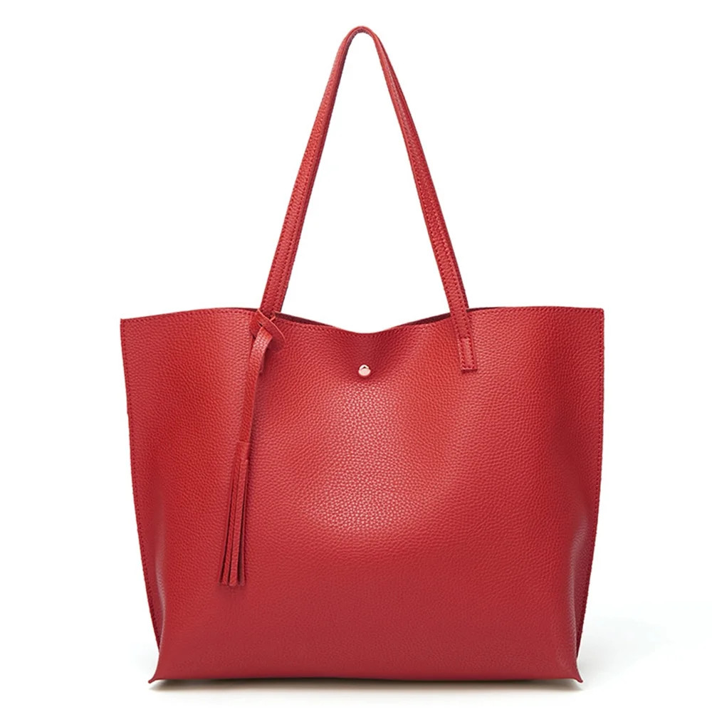 Sexy Dance Women Large Tote Leather Bag with Tassel PU Leather Shoulder Handbags Big Capacity Fas... | Walmart (US)