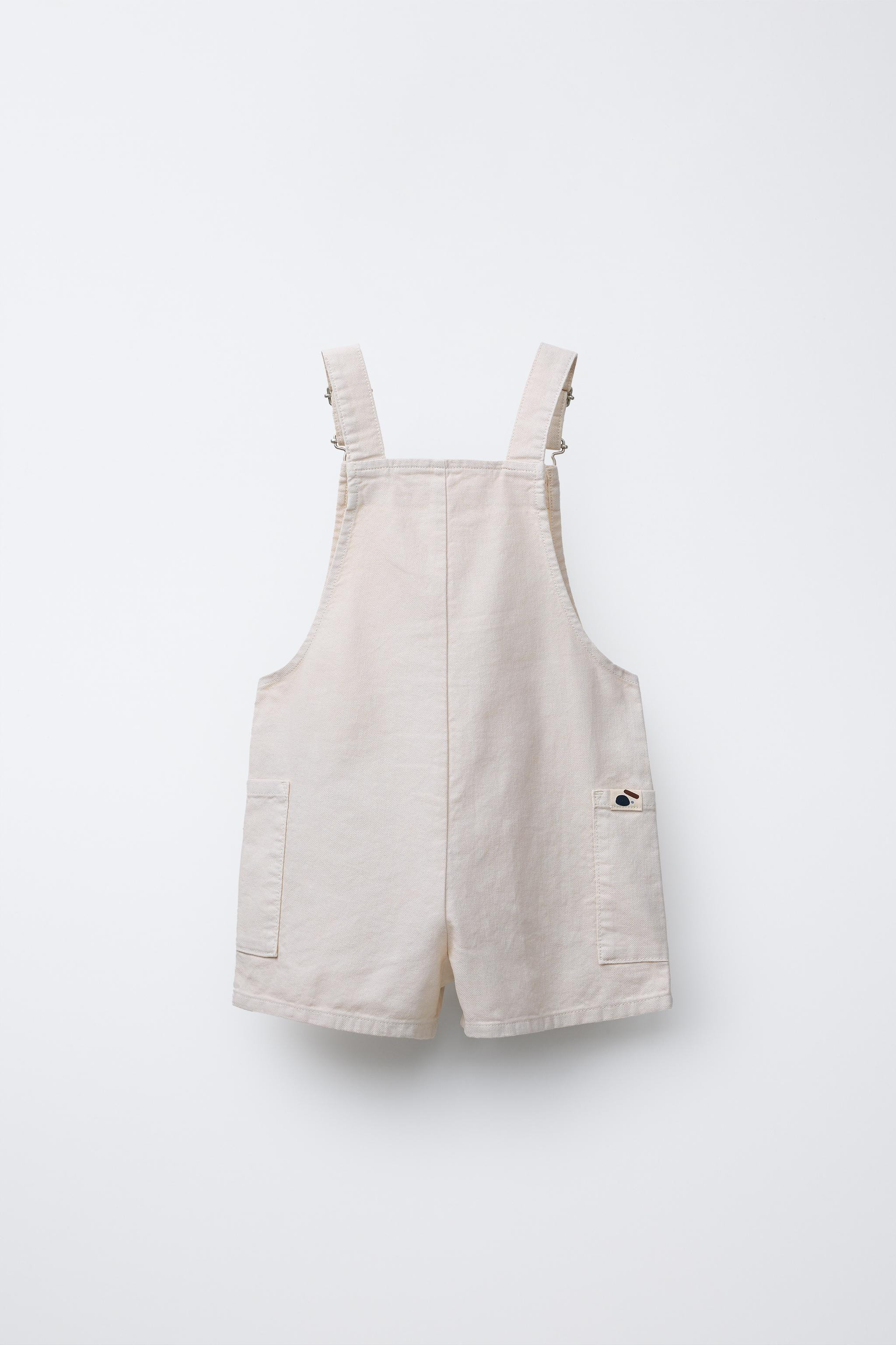 LINEN AND COTTON OVERALL SHORTS | Zara US