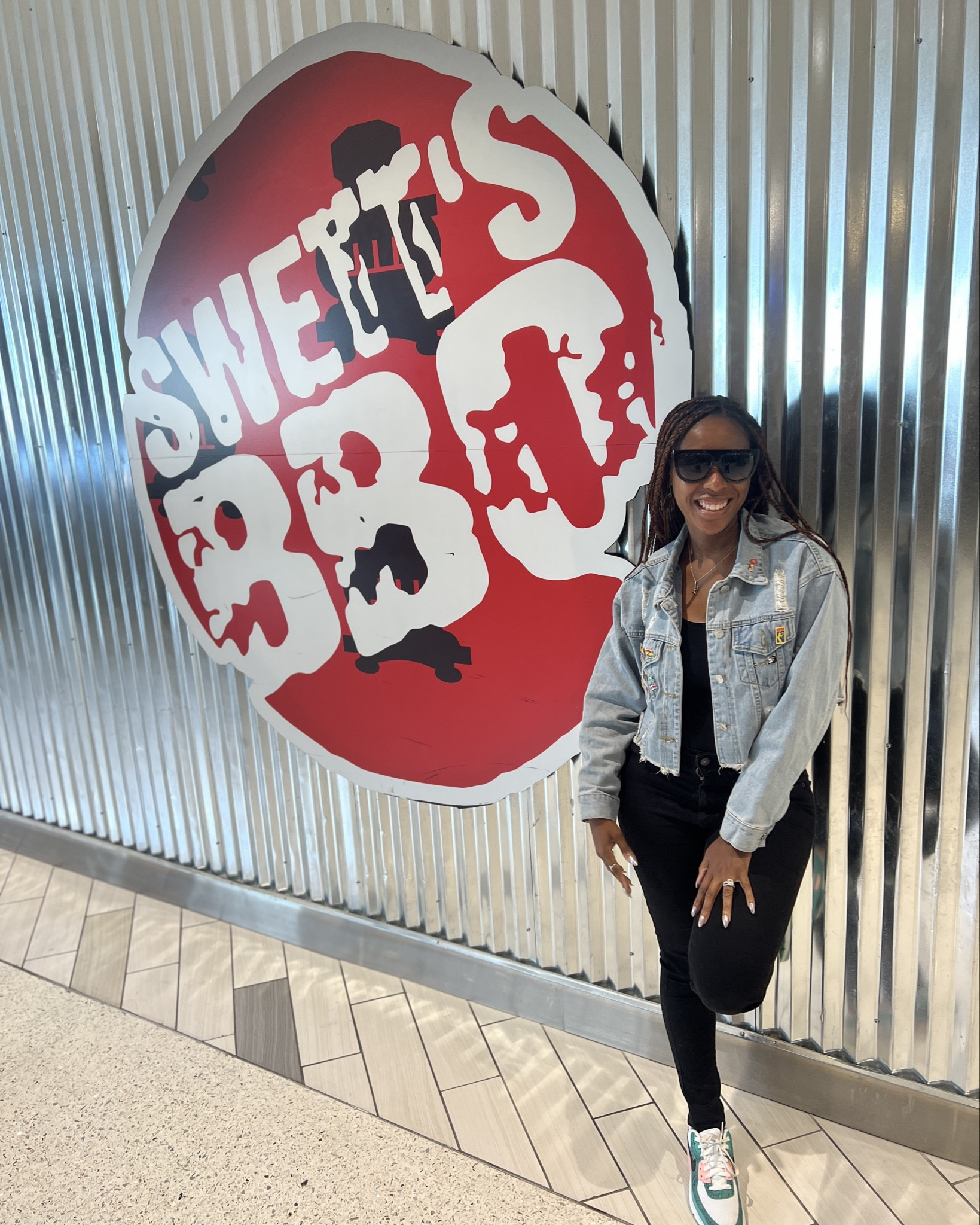 Jet set in style ✈️💙 Denim jacket on, bags packed — ready to take off in the ultimate airport look.

#LTKPetite #LTKOver40 #LTKTravel