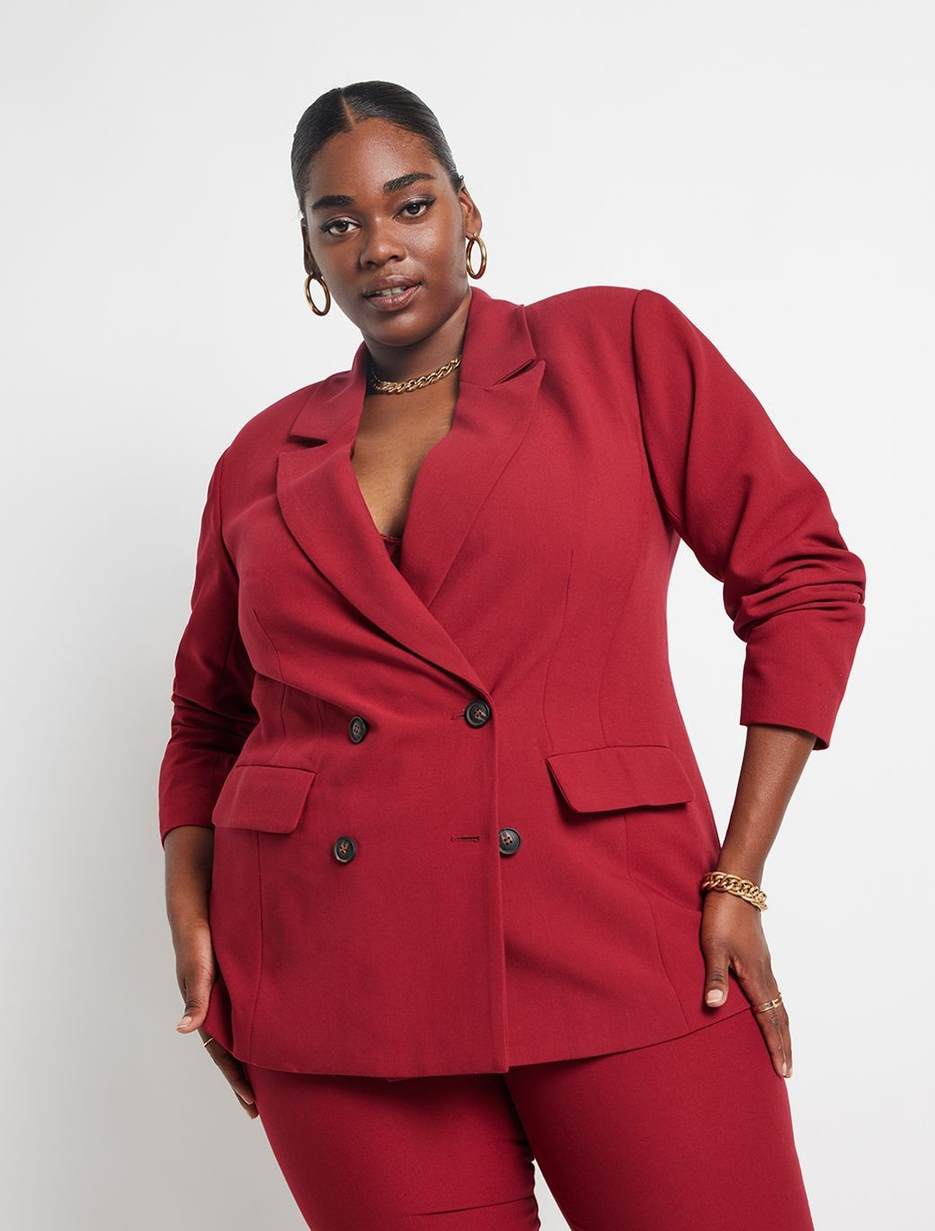 Double Breasted Blazer | Women's Plus Size Coats + Jackets | ELOQUII | Eloquii