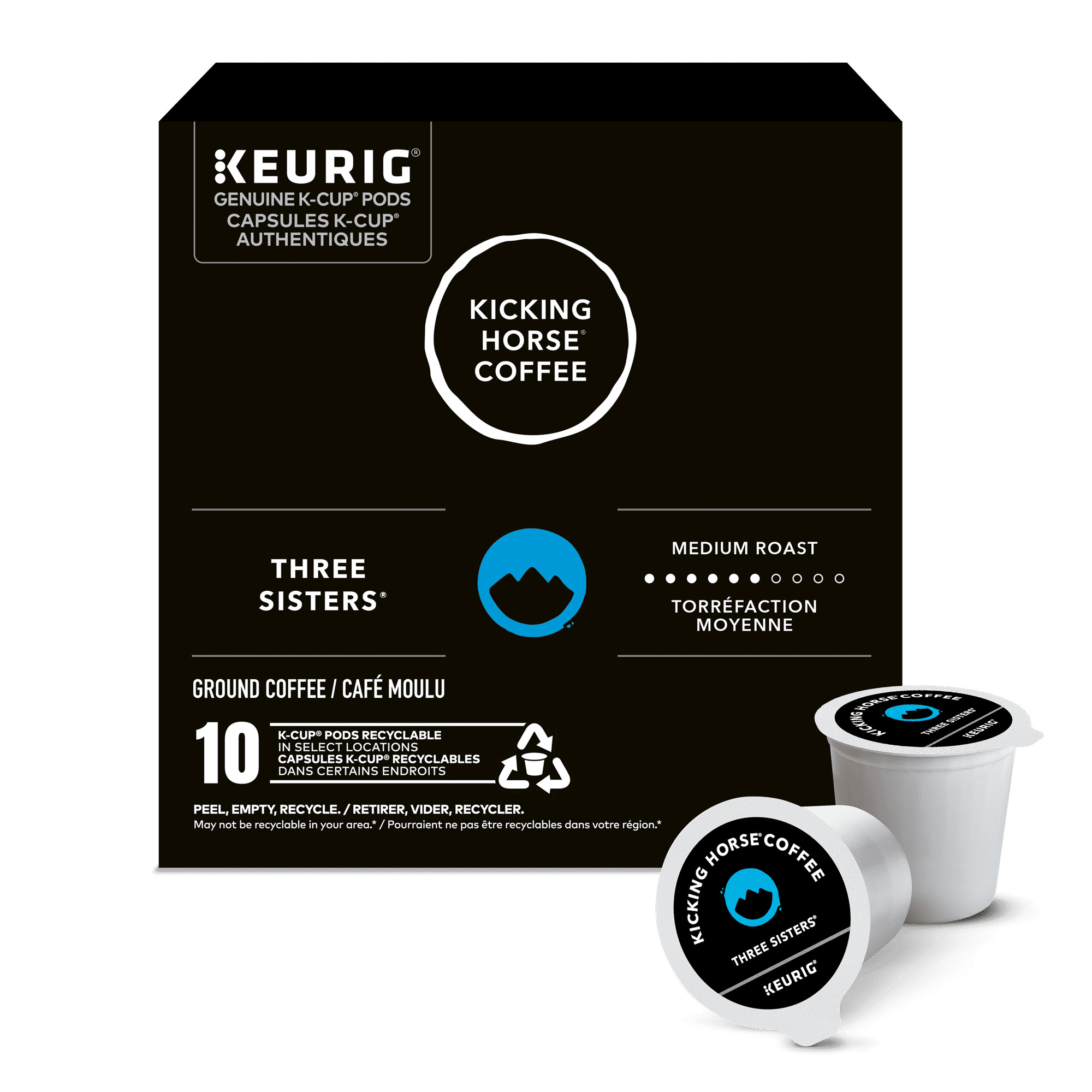 Kicking Horse Three Sisters, Medium Roast, K-Cup Coffee Pods, 10 bars | Walmart (CA)