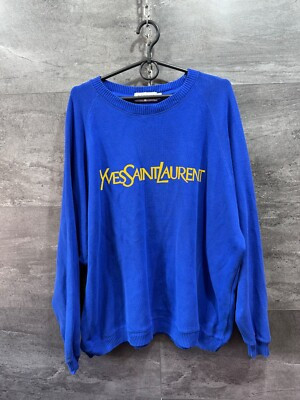Vintage Yves Saint Laurent Sweatshirt Mens Size L | eBay US