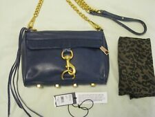 Rebecca Minkoff Mini MAC Bag 'Navy' Blue w/Gold Hardware Crossbody Clutch | eBay CA