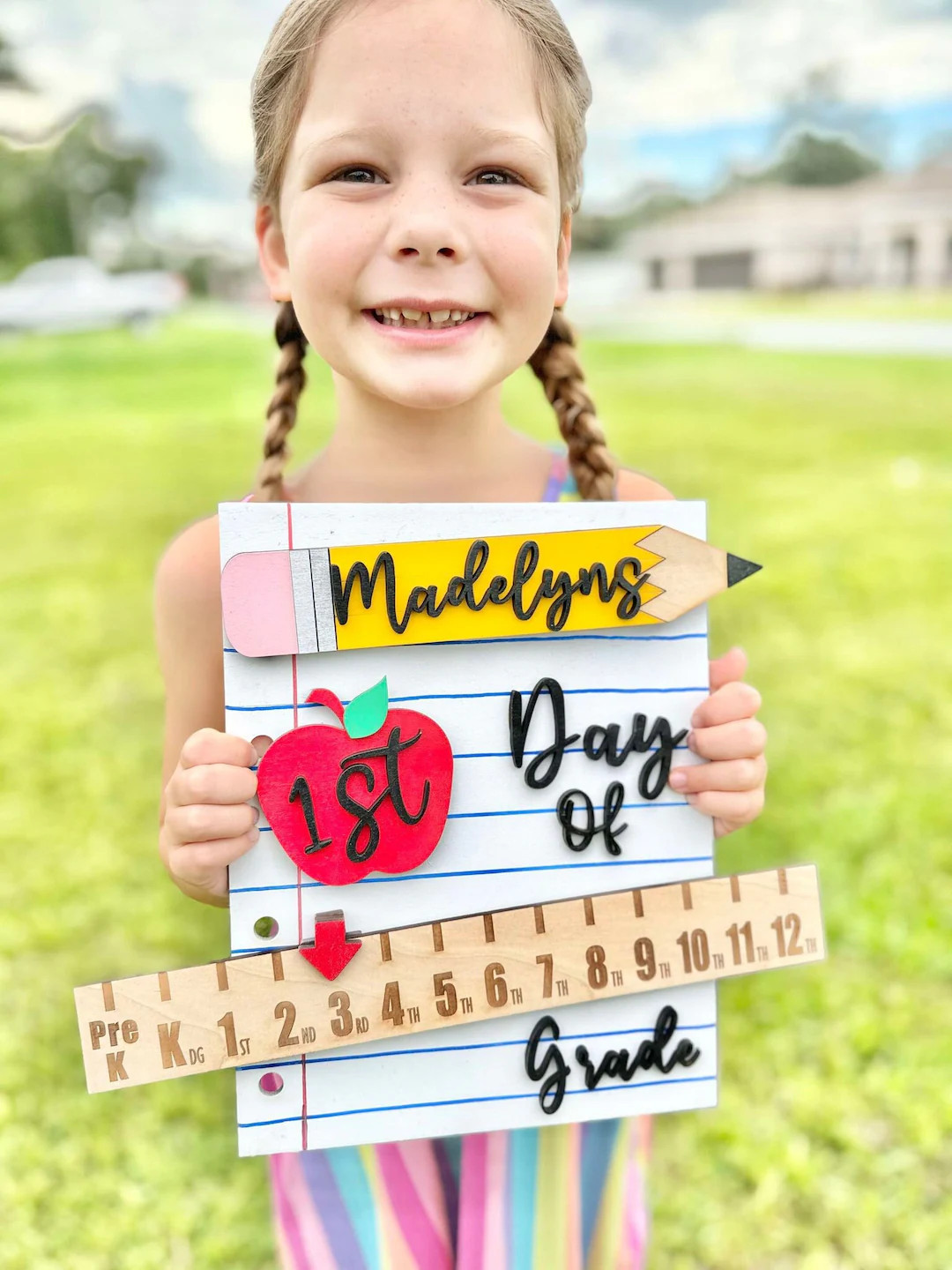 Personalized Back to School Sign, First Day of School Photo Prop, Interchangeable Back to School ... | Etsy (US)