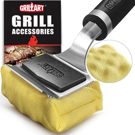 GRILLART Grill Brush Bristle Free Safe Steam Cleaning Tool, Replaceable Head for Any Grate Type -... | Amazon (US)