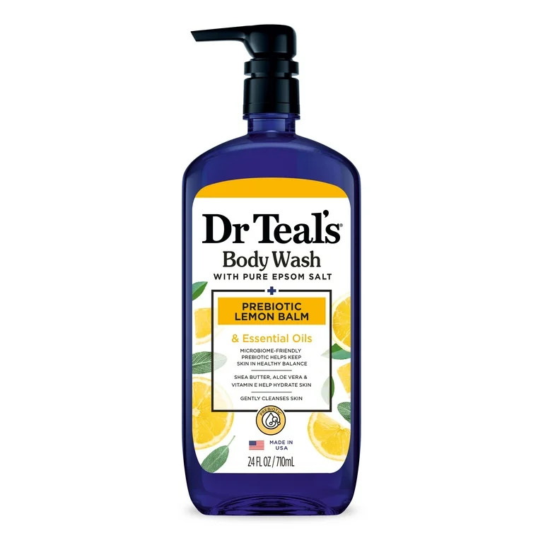 Dr Teal's Body Wash with Prebiotic Lemon Balm and Essential Oil Blend, 24 fl oz | Walmart (US)