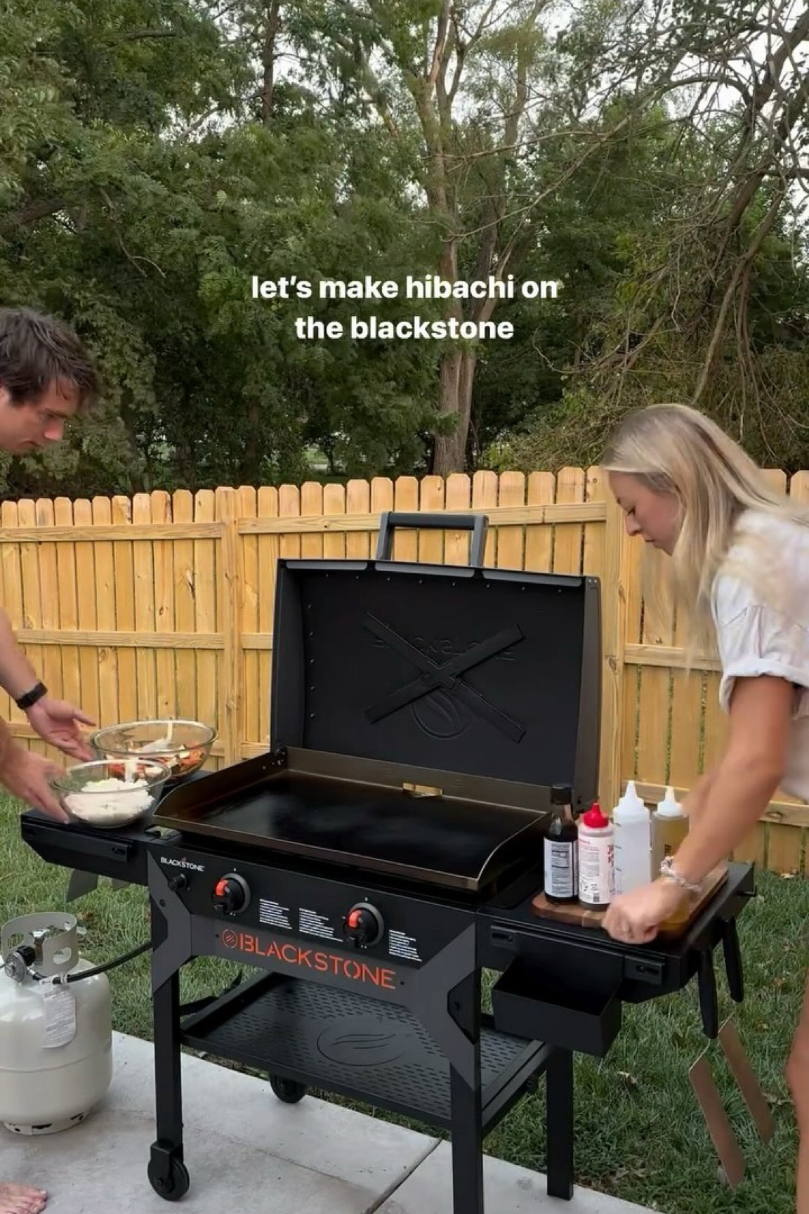 Day 1 of cooking on our new blackstone 👩🏼‍🍳 #blackstone #cookwithme #blackstonegriddle #summertime #hibachiathome