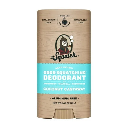 Dr. Squatch Coconut Castaway Natural Deodorant for Men, 2.65 oz | Walmart (US)