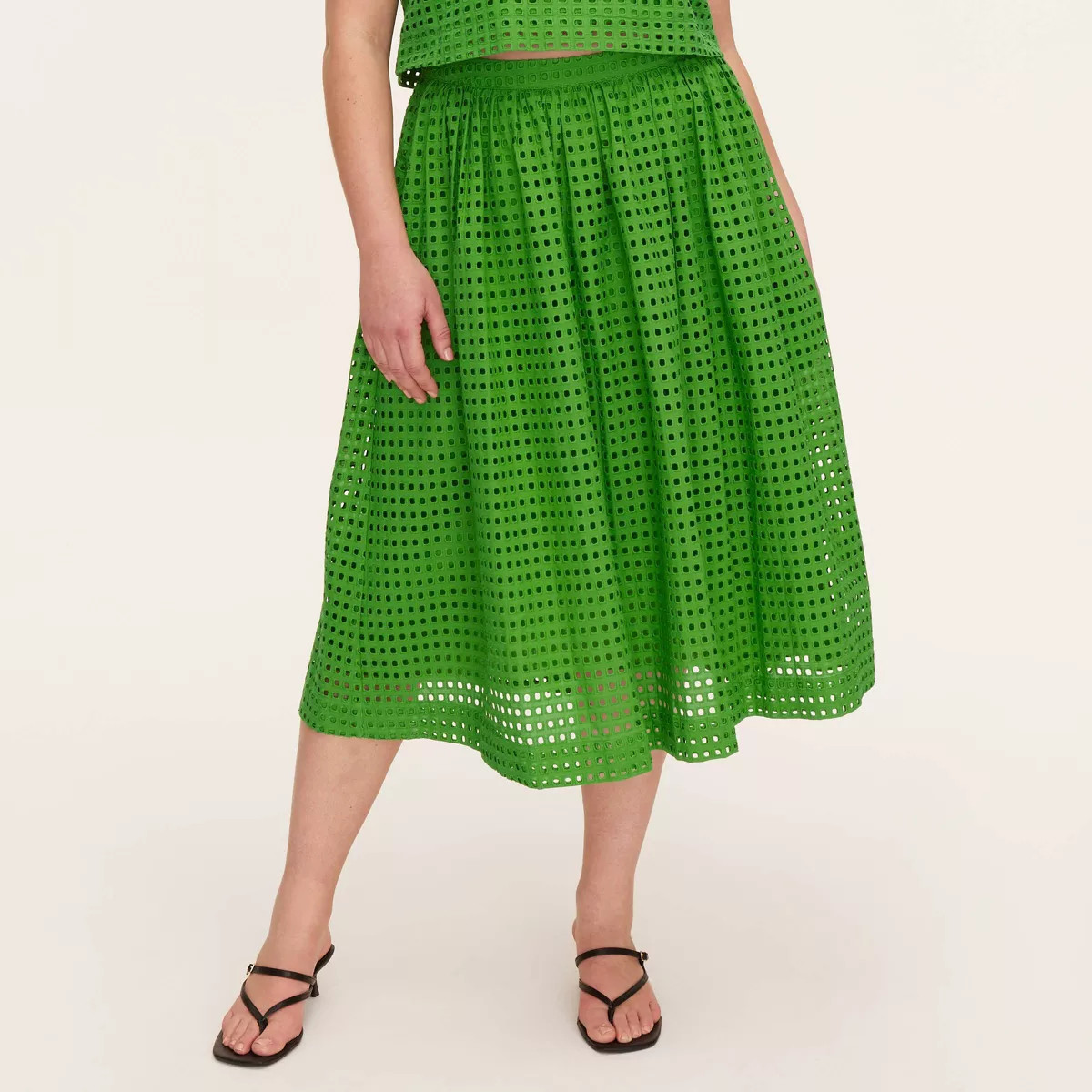 Women's Eyelet Volume Midi Skirt - kate spade new york x Target Green | Target
