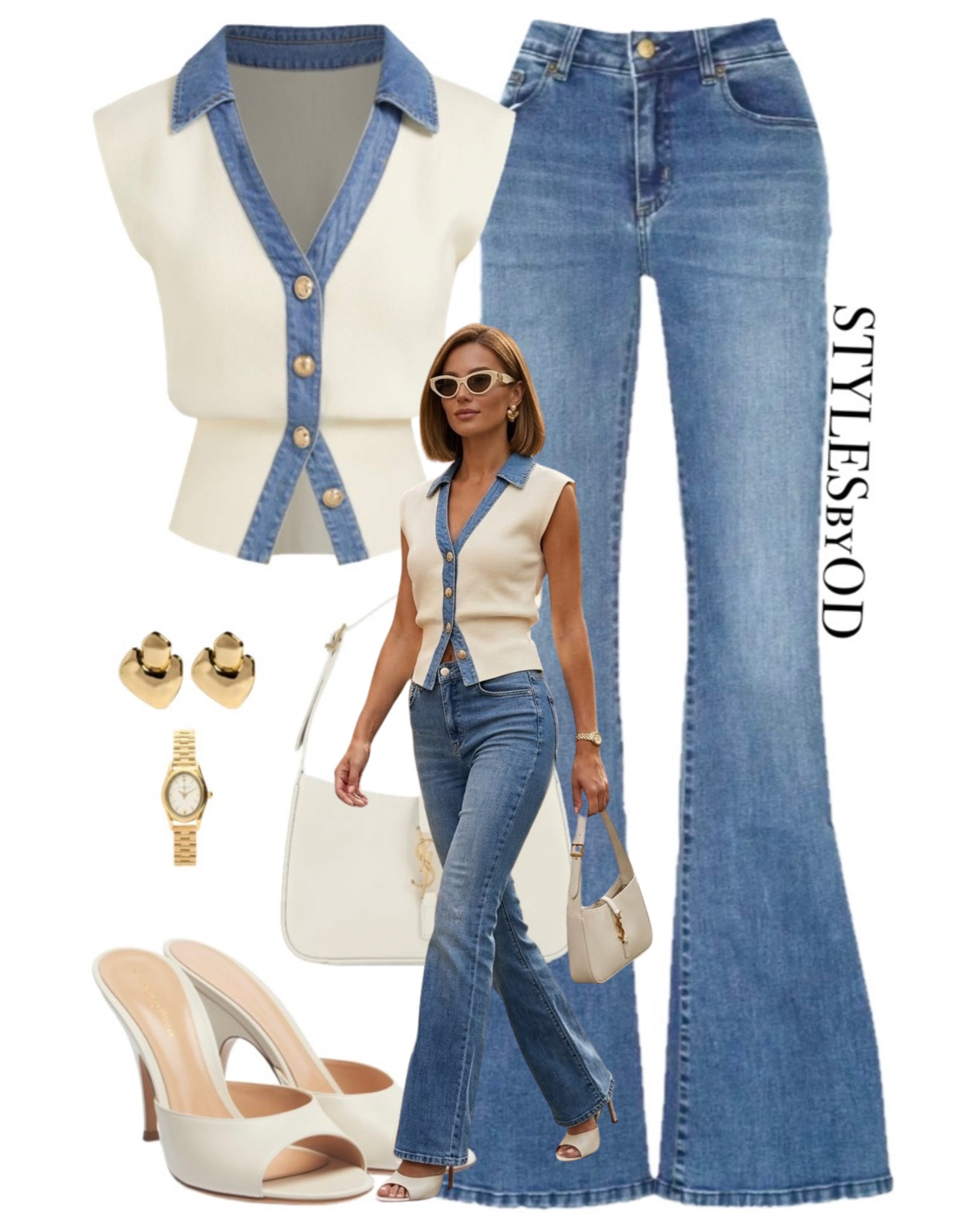 DENIM & CREAM DREAMS🫐🍦

This is THE effortless old money uniform — Sunday brunch, a gallery walk, or an elevated casual office day, this ensemble does it all🙌🏼 The denim collar detail is such a clever texture moment, tapping right into the mixed-texture trend that’s dominating 2026 fashion. Effortless, polished, unmistakably chic✨

#CasualChic #LTKfashion

#LTKbag #LTKstyletip #LTKjeans #LTKworkwear
