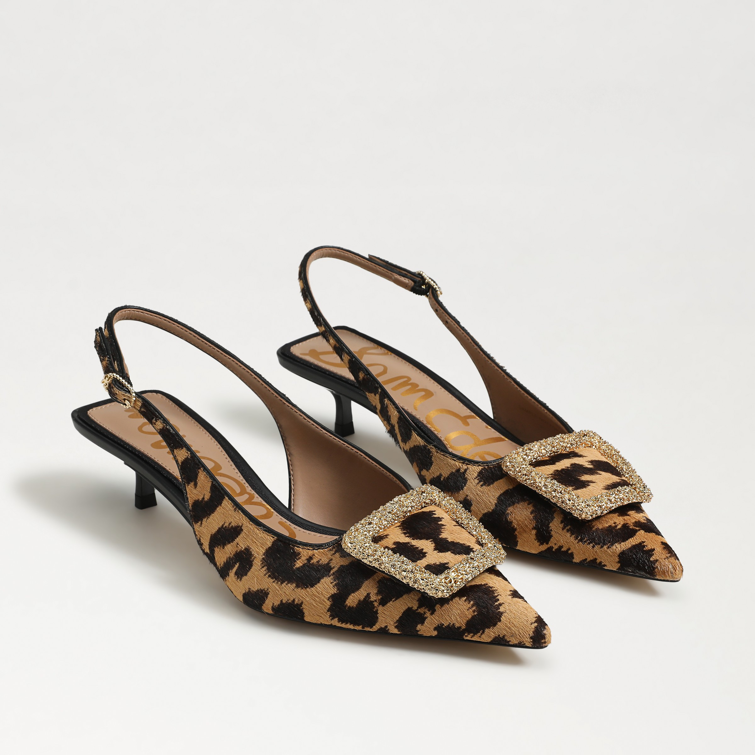 Sam Edelman Kammie Slingback Pump Leopard Brahma Hair Leather | Sam Edelman
