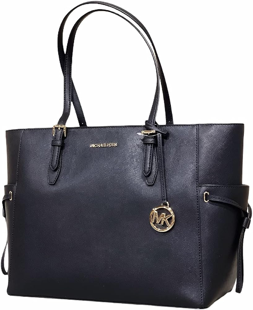 Michael Kors Gilly Large Jet Set Drawstring Top Zip Tote Black Saffiano Leather | Amazon (US)