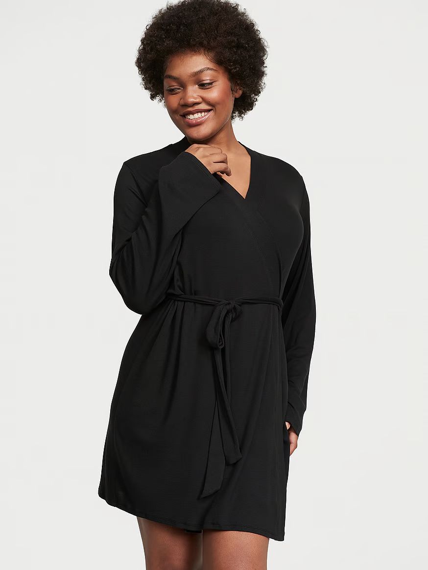 Buy Ribbed Modal Short Robe - Order Robes online 1123851500 - Victoria's Secret US | Victoria's Secret (US / CA )