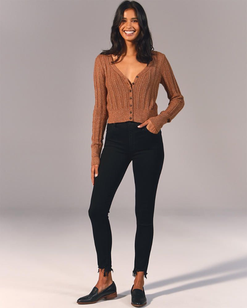 High Rise Super Skinny Ankle Jeans | Abercrombie & Fitch US & UK