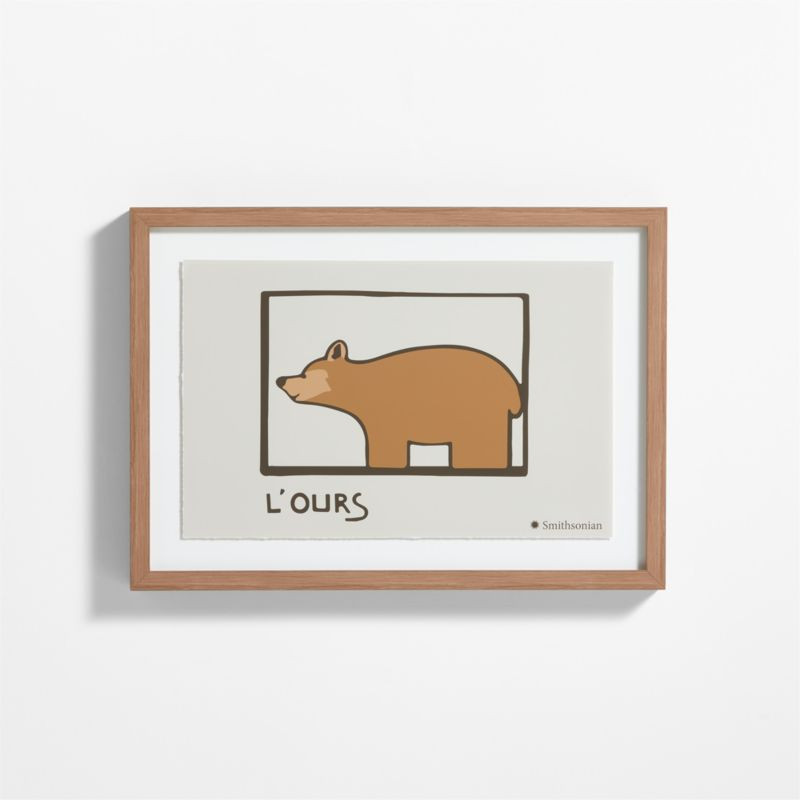 Smithsonian L'Ours Framed Wall Art Print + Reviews | Crate & Kids | Crate & Barrel