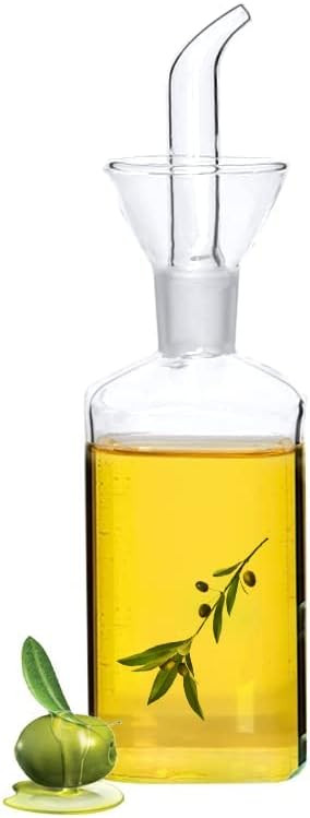 Glass Olive Oil Dispenser, No Funnel Needed Easy to Refill Oil Bottle with Pourers, Clear Cooking... | Amazon (US)