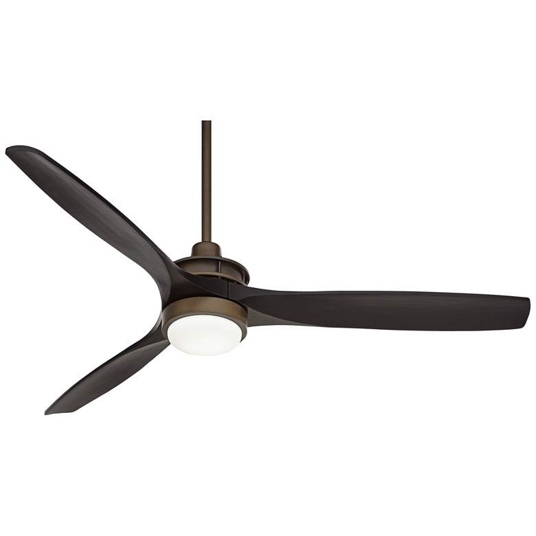 52" Bronze Matte Black LED Ceiling Fan Remote - #043A1 | Lamps Plus | Lamps Plus