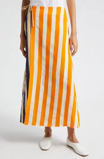 Marimekko Kahlaus Merirosvo Mixed Stripe Wrap Skirt | Nordstrom | Nordstrom