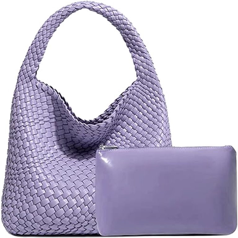 Gomayee Women Vegan Leather Hand-Woven Tote Handbag Fashion Shoulder Top-handle Bag All-Match Und... | Walmart (US)