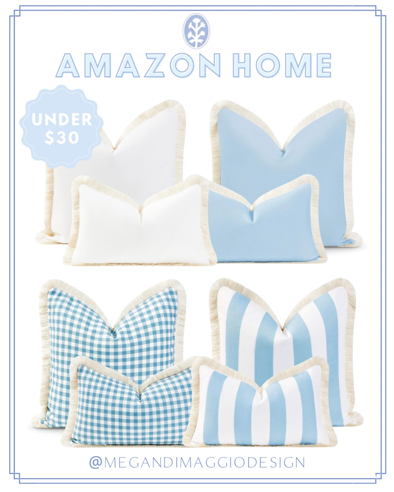 🚨RESTOCK ALERT!!🚨 on these gorgeous Serena & Lily looking coastal pillow covers!! They’re all $30 & under and actually outdoor 🙌🏻☀️ I have the white fringe and they quality is excellent!! We use them in our living room! More patterns linked too & the pillow inserts to go with! #founditonamazon

#LTKhome #LTKunder50 #LTKFind